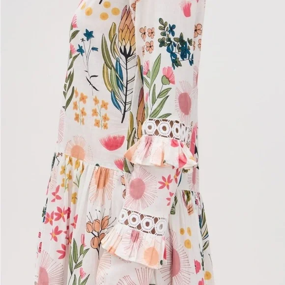 Guadalupe Design
Madelyn Short Dress Floral Print Ruffle Dress - Picture 6 of 7